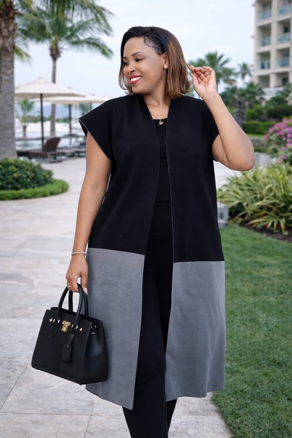 Sienna Luxe Sleeveless Coatigan - Image 2