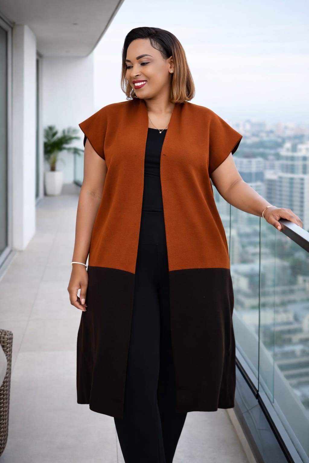 Sienna Luxe Sleeveless Coatigan - Image 4