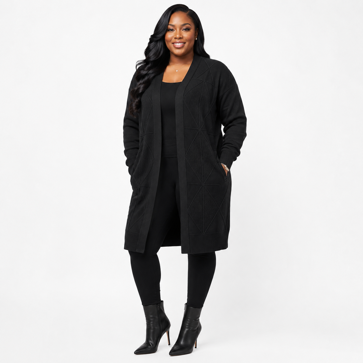 Aurelia Luxe™ Textured Knit Cardigan - Image 2