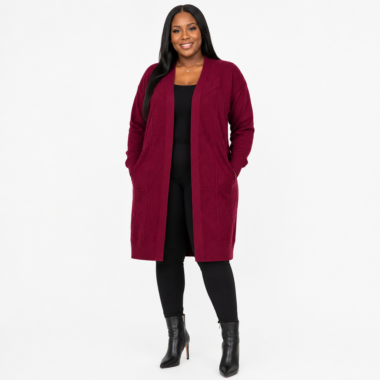 Aurelia Luxe™ Textured Knit Cardigan - Image 4